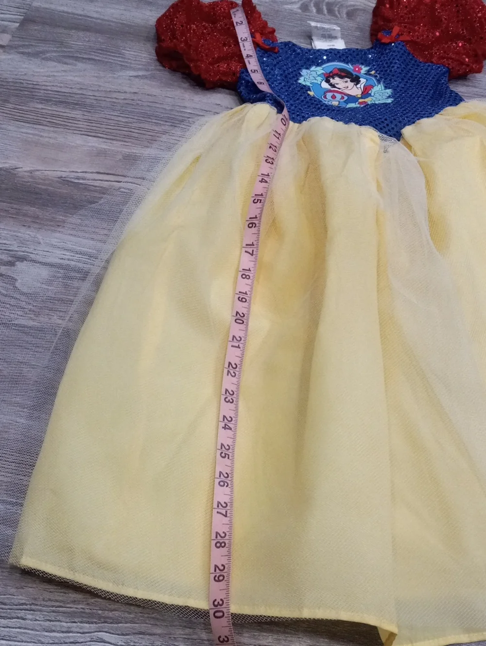 Disney Princess Snow White Sequin Dress in Blue, Red & Yellow - Picture 12 of 12